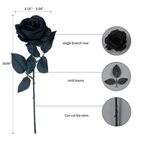 Fleurs Artificielles en Soie Roses Dorées et Blanches Branche Unique Faux Roses pour Cadeaux de Saint-Valentin Décorations d'Événements de Mariage DIY