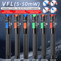 Lápiz de Luz Roja de Fibra Óptica 5mw/ 10 Mw/ 15MW/ 20mw/ 30MW / 50mw Localizador Visual de Fallas VFL 30 km Lápiz de Prueba de Cable Equipo de Prueba de Fibra