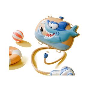 Mochila para niños con pistola de agua de 2000ml, gran capacidad, diseño de tiburón de dibujos animados, juguete de verano para niños, diversión en combate de agua al aire libre - Product Image 2