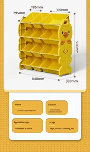 Prateleira de Armazenamento para Brinquedos Infantis IFX Little <span class=keywords><strong>Cute</strong></span> Duck, Organizador para Bebês, Estante para Livros, Armário de Armazenamento Multi-camadas para Quarto Infantil - Product Image 6