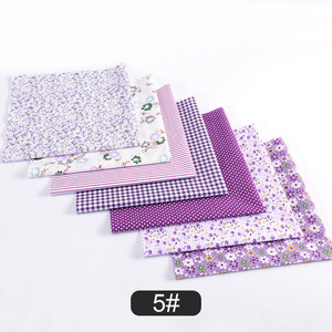 혼합 색상 7pcs 수제 DIY 패치 워크 패브릭 꽃 인쇄 코튼 DIY 장식 - Product Image 3