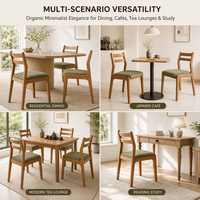 Chaise de salle à manger rembourrée à dossier échelle en bois finition noyer zzl pour restaurants, cafés, hôtels, hôtellerie et intérieurs commerciaux