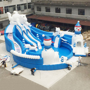 موضوع شعبي عملاق قابل للنفخ لعبة المياه التجارية مع بركة سباحة - Product Image 1