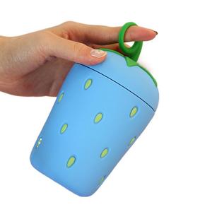 Strawberry Shape Double Layer Glass Water Cup With Lid Fruit Design For Students Back To School Use - Product Image 5