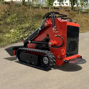 TOSH EPA motore Mini piccolo skid steer con cingolato in gomma Trencher trivella scavatore per la vendita