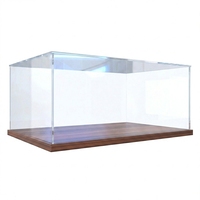 Boîte de présentation en acrylique haute transparence avec couvercle anti-poussière pour blocs de construction, jouets, porte-avions, modèles de voitures, ornements, boîtes de présentation