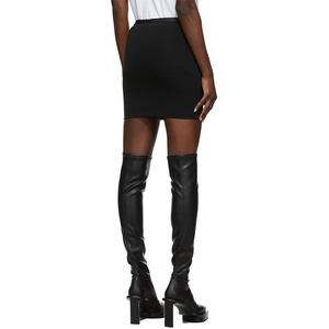 <span class=keywords><strong>Jupe</strong></span> courte en <span class=keywords><strong>jersey</strong></span> sport avec ceinture <span class=keywords><strong>élastique</strong></span> noire personnalisée Minijupe zippée pour femmes pour filles - Product Image 2