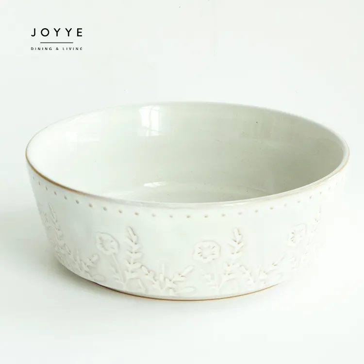 Joyye potes de sopa chinesa de cerâmica, 7 polegadas, 8 polegadas, grande, para salada, com tampa