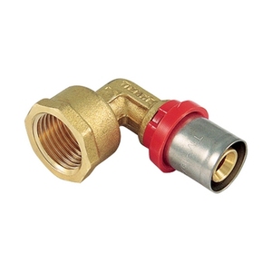 Raccordo a pressione curvo femmina per tubi multistrato 16 x 2.0 -1/2" per impianti idraulici - Product Image 1