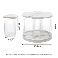 Étagère de rangement pour céréales et grains, bocaux hermétiques pour aliments, boîte de rangement pour haricots, boîte de rangement rotative, boîte de rangement de cuisine anti-humidité
