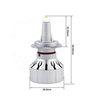 Co light — phare de voiture LED 72W 7600 lumen, feux de croisement et de route à faisceau haut/bas, COB, HB2 9003 h4, C6 C7