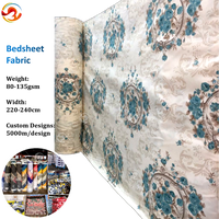 Vente en gros de tissus de literie 100% polyester microfibre imprimés de grandes fleurs avec des prix bon marché