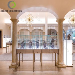 Comptoir de présentation de bijoux en verre avec vitrine en bois, design personnalisé pour magasin de bijoux, fourni par les fabricants - Product Image 6