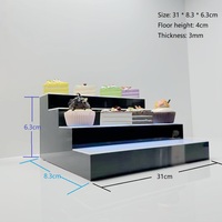 Prix d'usine – Étagère de présentation de bouteilles d'alcool en acrylique LED moderne de 3 mm d'épaisseur, surface polie, en carton, pour la maison, les clubs et l'usage commercial