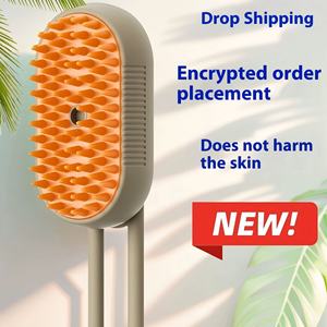 Kattenstoomborstel 3 In 1 Stomende Huisdierenontharingskamborstel Zelfreinigende Antistatische Effectieve Haarverwijderingsborstel - Product Image 3