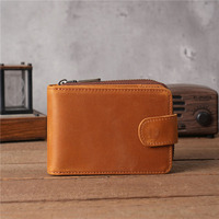 Dompet Kartu Bisnis Pria Kulit Asli, Tempat Kartu SIM, Dompet Koin, Tempat Kartu Lipat, Dompet Kulit Sapi Berkualitas Tinggi