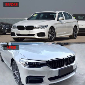 Parrilla Delantera Doble Barra Negra Brillante para BMW Serie 5 G30, Modelos 2017-2020, Pieza de Mejora para Parachoques Delantero - Product Image 2