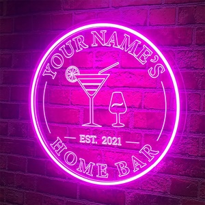 Özel şeffaf kokteyl bira bar burcu led ışık up işareti işık Neon adam mağara için bar ışığı duvar dekorasyon - Product Image 2