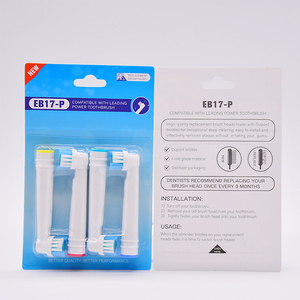 Testine di Ricambio <span class=keywords><strong>Compatibili</strong></span> <span class=keywords><strong>Oral</strong></span>-<span class=keywords><strong>B</strong></span> EB17P per Spazzolino Elettrico, Setole in Nylon DuPont, Pulizia Delicata, Certificati CE ROHS TUV, Confezione da 4 OEM - Product Image 5