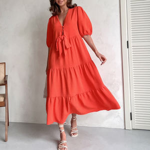 Vestido de noche de fiesta de mujer africano personalizado para boda, elegante vestido de Ankara africano ropa de mujer vestido/ - Product Image 1