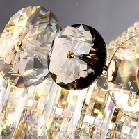 Nouveau lustre carré suspendu en cristal LED de luxe + lampe galvanisée