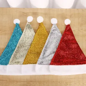 Nouveau chapeau de Noël de neige d'hiver Santa Pom Pom Beanie Bonnet de Noël