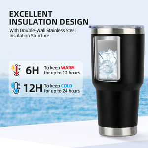 OEM 30oz Leak Proof Powder Coated Regular Tumbler Stainless Steel Vacuum Insulated Travel Mug with logo - Product Image 4