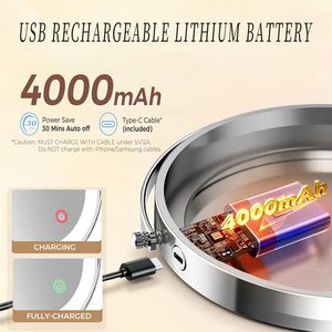 <span class=keywords><strong>Miroir</strong></span> de courtoisie LED double face CF 1X/10X, 3 couleurs de lumière, écran tactile, intensité réglable, 360° ° <span class=keywords><strong>Miroir</strong></span> de maquillage éclairé mural pivotant - Product Image 2