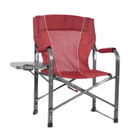 Hitree populaire Logo personnalisé extérieur Portable pliant Relax Oxford aluminium grand directeur de pêche Camping chaise