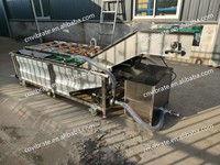 Industriële circulerende waterbelletjes roestvrijstalen wasmachine voor voedsel, fruit, reiniging, drogen en ontwatering
