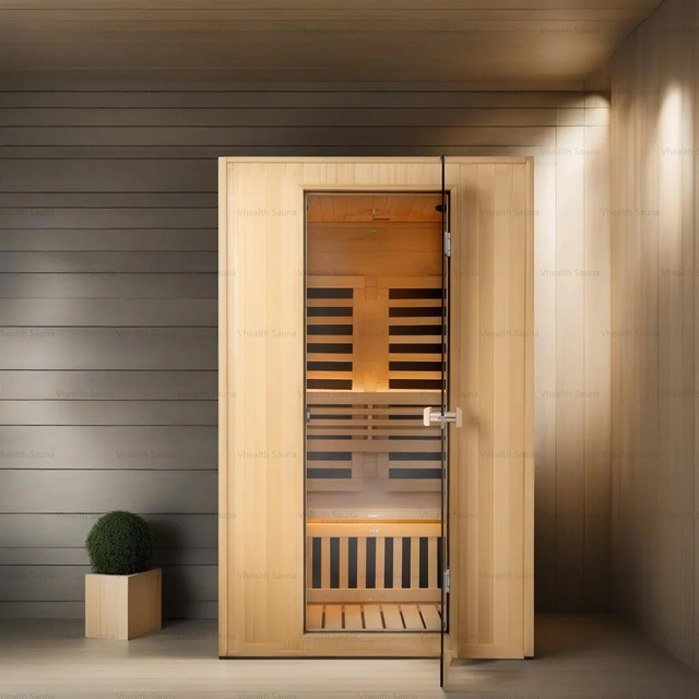 Vhealth Low Emf 2 Person Far Infrared Indoor Sauna Room Morden Sauna Room Indoor for Sale