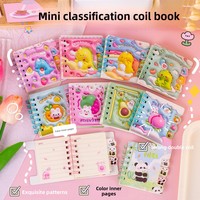 Carnet A7 Y622 pour enfants, couverture en papier spirale, style dessin animé mignon kawaii, format poche, idéal comme cadeau