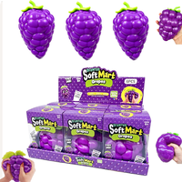 Jouet Squishy Géant en Forme de Raisin Rempli de Farine, Grand Raisin Réaliste à Presser, Jouet Anti-Stress et de Décompression