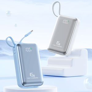 Dual Cables Smart LED Display Power Bank 20000mAh 45W Carga de batería <span class=keywords><strong>externa</strong></span> portátil de respaldo <span class=keywords><strong>para</strong></span> teléfono <span class=keywords><strong>celular</strong></span> - Product Image 2