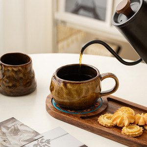 Tazza da Caffè in Ceramica Grezza Vintage Lelyi, Mug in Stile Giapponese, Tazza Creativa e Personalizzata per il Tè del Pomeriggio - Product Image 3