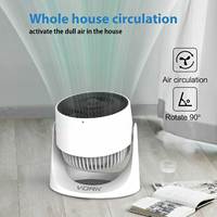 Ventilateur de circulation d'air domestique de 7 pouces, moteur AC silencieux, oscillation 3D, ventilateur de bureau pour la maison et la chambre