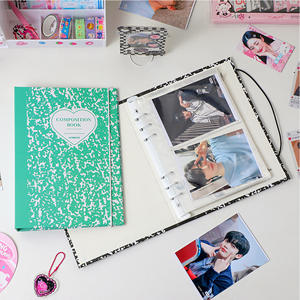 Álbum de fotos y tarjetas Kpop hecho a mano con diseño a cuadros, organizador de tarjetas, regalo, álbum de fotos, archivador A5 de cartón duro - Product Image 5