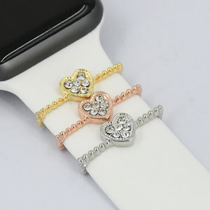 Nouveau <span class=keywords><strong>pendentif</strong></span> lune et étoile pour <span class=keywords><strong>Apple</strong></span> <span class=keywords><strong>Watch</strong></span> Band breloques décoratif montre intelligente accessoires de bracelet en Silicone pour Bracelet iwatch - Product Image 4