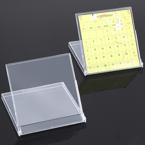 SUNSHING Transparent 3.5inch Desk Calender Holder Free Standing Mini Photo <b>Stand</b> <b>CD</b> Size PS Desktop Calendar Display <b>Stand</b> - Product Image 3