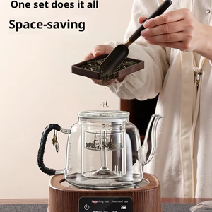 1200ml High Borosilicate Glass Boiling <strong>Teapot</strong> <strong>With</strong> <strong>Infuser</strong> Large Capacity Household Tea Boiling Set Tea Kettles Glass Tea Maker - Product Image 2