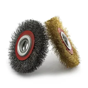 100mm or 12inch round crimped wheel steel wire brush suppliers