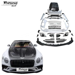 Kit de carrocería estilo M de fibra de carbono seco para Bentley <span class=keywords><strong>Continental</strong></span> GTC GT 2019 + parachoques mejorados guardabarros de capó de motor Spoiler Canards - Product Image 1