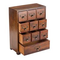 Commode d'apothicaire moderne en bois massif carte de catalogue petite armoire de rangement de thé vintage étagère Gadget organisateur de rangement optimal