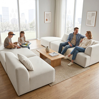 Canapé modulaire en mousse compressée, grand canapé de salon modulaire, canapé combinable antidérapant pour appartement