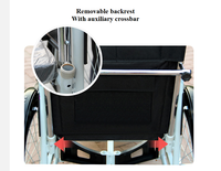 Fauteuil roulant pliable à trois roues à manivelle, tricycle manuel pour handicapés