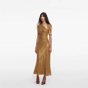 Vestido Ajustado <span class=keywords><strong>de</strong></span> Lentejuelas <span class=keywords><strong>de</strong></span> Manga Larga para Mujer, Elegante Vestido <span class=keywords><strong>de</strong></span> Noche para Banquete, Cóctel y Eventos <span class=keywords><strong>de</strong></span> Gala - Product Image 5