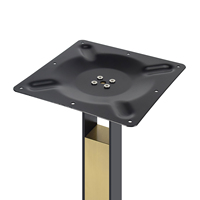 Base de table carrée en métal noir et or robuste, moderne, vente en gros directe usine pour tables de salle à manger commerciales d'hôpitaux et d'hôtels