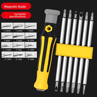 Juego de Destornilladores Multiusos 6 en 1 Modelo 070, Kit de Herramientas Manuales de Acero Cr-V para Reparación Profesional de Computadoras, Laptops y Electrónicos