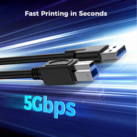 RSHTECH 5m 10m 15M USB 3,0 Cable a macho a B macho de alta velocidad para escáneres, impresoras, controladores duros externos de escritorio y más