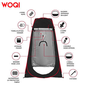 Carpa de ducha desplegable Woqi 120x120x190cm, impermeable, de una sola capa, con montaje automático, para camping, playa, senderismo, con bolsa de transporte. - Product Image 2